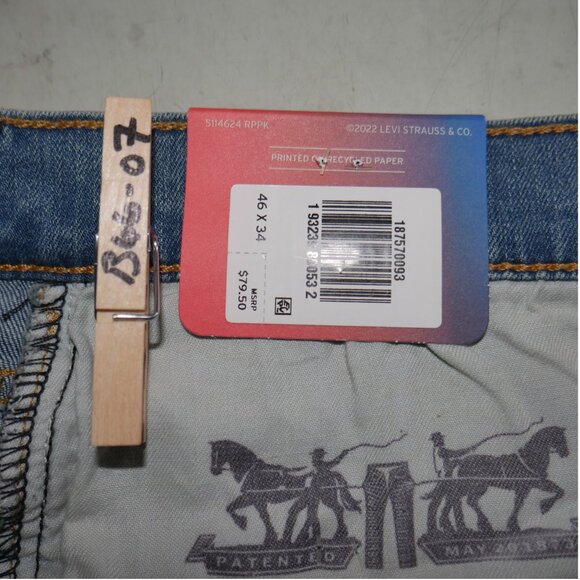 Levis 541 Athletic Fit Jeans Men's Size 46x34 Light Wash Stretch Denim NWT - Picture 12 of 13